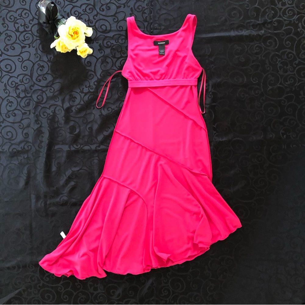 Express Sleeveless Asymmetrical Pink Dress - Picture 7 of 8